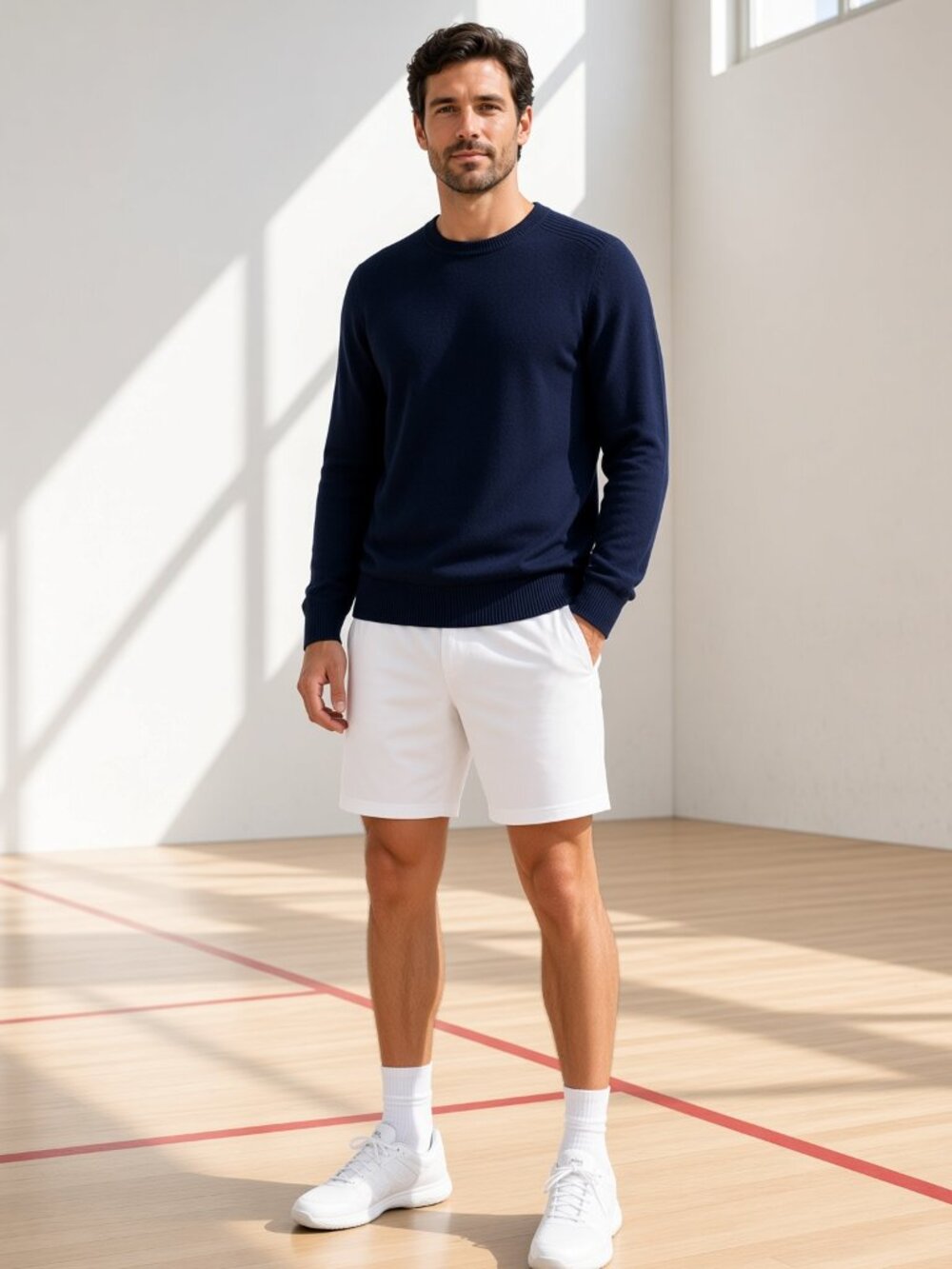 Dylan Gray Men Navy Wool Crewneck Pullover Sweater Classic Soft Layer Knit US XL